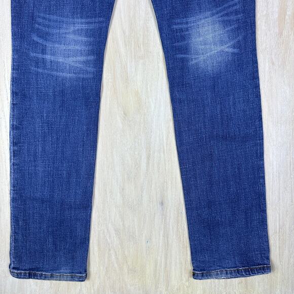 Cabi Slim Boyfriend Patchwork Medium Wash Mid Rise Denim Jeans 4 Style #3462 - Picture 10 of 16